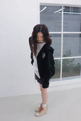 Academy Hood Cardigan (Black)