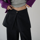 [Made / Free, XL] [Leon] Wrap Skirt Layered Two-Way Parachute Pants - 3 color