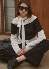 SHEER TIE BLOUSE