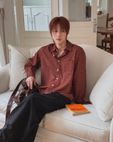 Croven Check Long Sleeve Crop Shirt