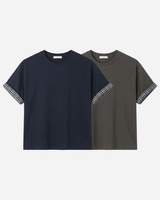 Turnback Cropped Roll-up Short Sleeve T