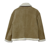 (100% SHEEPSKIN🐑🤎) 2 COLORS キュートフェミニンバターセミショートマウンテンコート