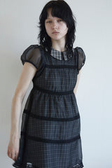 ベイビードールドレス IN BLACK CHECK