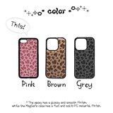 kitsch leopard phone case(pink/epoxy)