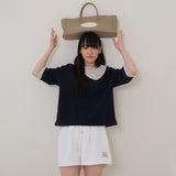 Navy Layered PK Tee