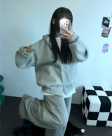 SHEEP FLEECE🐑PIGMENT STRAP RIVET BALLOON LONG PANTS💙🩶🤍3COLOR