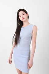 シンプルノースリーブミニワンピース Blue