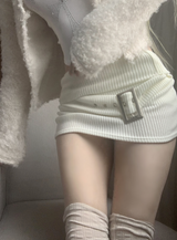 ガントベルトニットスカート (ivory)
