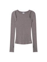 BOLERO LONG SLEEVE TEE (PURPLE-GRAY)