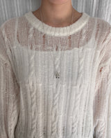 [925SILVER] ROSETTE RIBBON NECKLACE