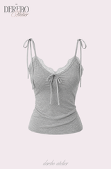 Lady Pink Gray Layered Long-Sleeve Top