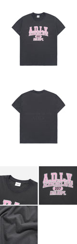 24FW オールドスクールクラックプリンティングショートスリーブTシャツチャコール