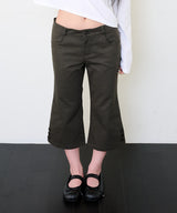 SNAP POINT CAPRI PANTS - KHAKI
