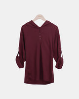 Joa Hooded Roll-Up Long-Sleeve T-Shirt