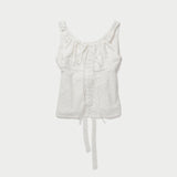 Eyelet button blouse_ivory