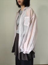 Odd see-through overfit shirt (3color)