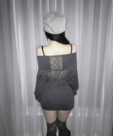aly lace cross ops (3colors)