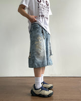 Blur Camo Bermuda Denim Pants