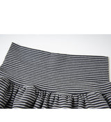 Marine Dot Stripe Tiered Skirt 232742928