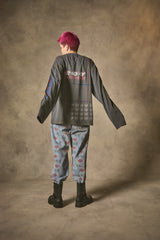 配色ステッチロングスリーブTシャツ