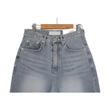 lobbed wide denim pants
