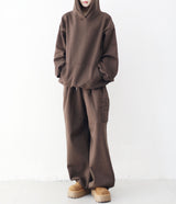Unisex Diction Embroidered Sheepskin Overhood