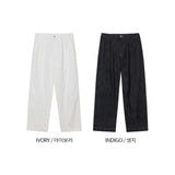 LMN エッセンシャルワンタックバックバンディングワイドデニム (2カラー)
