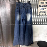 Wrap washing wide denim-PT