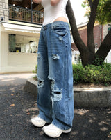 Nippen Damaged Wide Denim Pants
