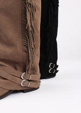 FRINGE SUEDE LONG BOOTS
