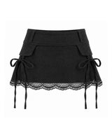 Elva Ribbon Lace Mini Skirt
