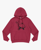 Pixel Dolphin Hoodie - Red    