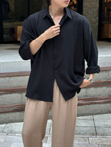 [SET] LMN Martin Air Cool Oversized Linen Shirt + Niel Natural Pintuck Linen Pants