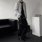 ウィユトムヘンリーネックVネック長袖Tシャツ (3 colors)