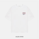 ペールパッチ刺繍ショートスリーブTシャツ (4 Colors)