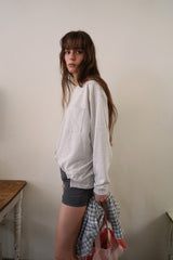 ヘイズストライプTシャツ_アイボリー