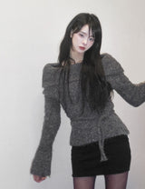 Soft scarf off-shoulder