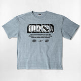 NUSL グランジロゴオーバーフィットピグメントTシャツ - 5COLOR
