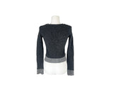 Mars Color Matching Double Button V-Neck Knit