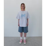 リボンロゴTシャツ - LIGHT GRAY