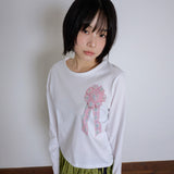CORSAGE SIDE POINT SLIM LONG SLEEVE