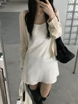 Flower Satin Mini Dress (one color)