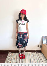 Escape Park Loveplayshop 'Gem Merchant' niche design style Y2K print mid-calf socks stockings