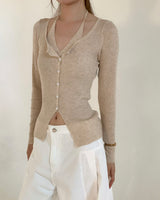 dual slim halter knit