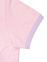 Women's Crop Vintage Mood Ringer Short Sleeve T-Shirt Pink (FCE2TS201W)