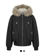 Berlin Fur Trimmed Padded Jumper