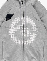 EXP WARLD LOGO HOODIE ZIP UP GRAY