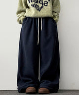 G DEN string thick fleece wide pants