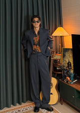 Linen loose-fit jacket 4COLOR