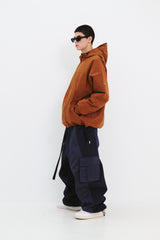 SMOOTH HOODED JACKET CARAMEL